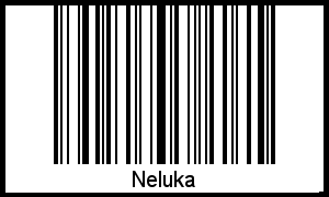 Barcode des Vornamen Neluka