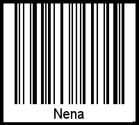 Der Voname Nena als Barcode und QR-Code