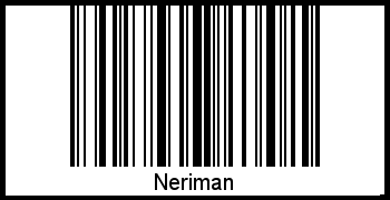Barcode des Vornamen Neriman