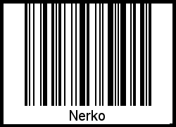 Der Voname Nerko als Barcode und QR-Code