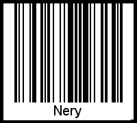 Barcode des Vornamen Nery