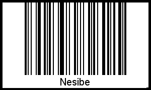 Der Voname Nesibe als Barcode und QR-Code
