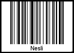 Interpretation von Nesli als Barcode