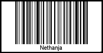Der Voname Nethanja als Barcode und QR-Code