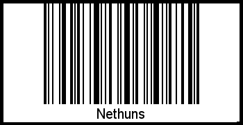 Barcode des Vornamen Nethuns