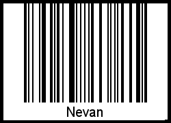 Nevan als Barcode und QR-Code