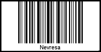 Barcode des Vornamen Nevresa