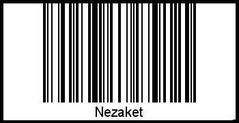 Barcode des Vornamen Nezaket
