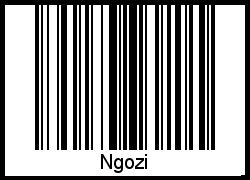 Der Voname Ngozi als Barcode und QR-Code
