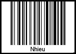 Der Voname Nhieu als Barcode und QR-Code