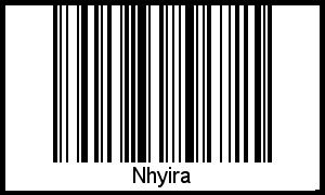 Nhyira als Barcode und QR-Code