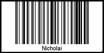 Barcode des Vornamen Nicholai