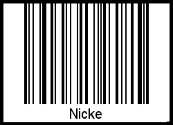 Interpretation von Nicke als Barcode