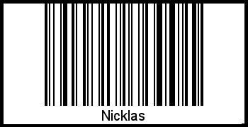 Interpretation von Nicklas als Barcode