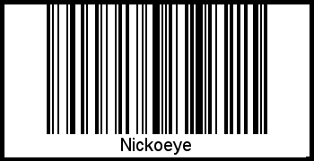 Interpretation von Nickoeye als Barcode