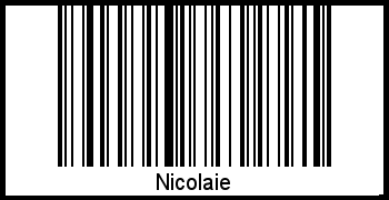 Barcode des Vornamen Nicolaie