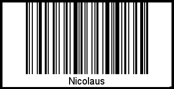Nicolaus als Barcode und QR-Code