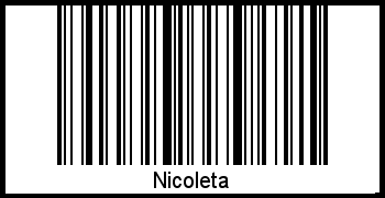 Barcode des Vornamen Nicoleta