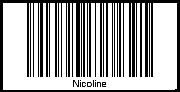 Der Voname Nicoline als Barcode und QR-Code