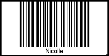 Nicolle als Barcode und QR-Code