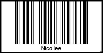 Barcode des Vornamen Nicollee