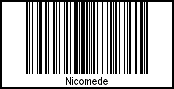 Nicomede als Barcode und QR-Code