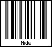 Der Voname Nida als Barcode und QR-Code