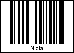 Nidia als Barcode und QR-Code