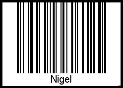 Nigel als Barcode und QR-Code