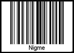 Interpretation von Nigme als Barcode