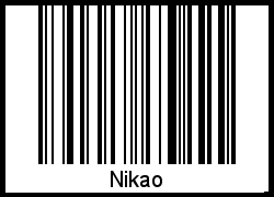 Der Voname Nikao als Barcode und QR-Code