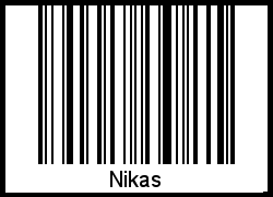 Barcode des Vornamen Nikas