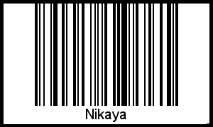 Der Voname Nikaya als Barcode und QR-Code