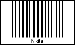 Barcode des Vornamen Nikita