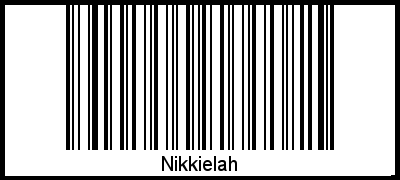 Barcode des Vornamen Nikkielah
