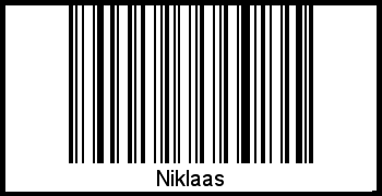 Barcode des Vornamen Niklaas