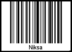 Der Voname Niksa als Barcode und QR-Code