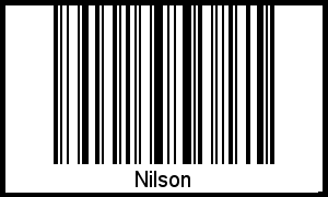 Barcode des Vornamen Nilson