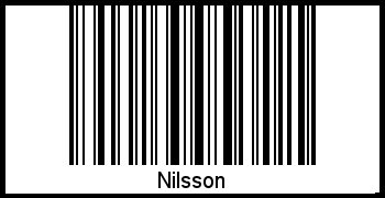 Nilsson als Barcode und QR-Code