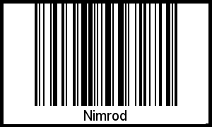 Der Voname Nimrod als Barcode und QR-Code