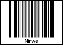 Ninwe als Barcode und QR-Code