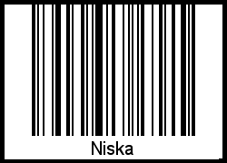 Barcode des Vornamen Niska