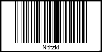Der Voname Nititzki als Barcode und QR-Code