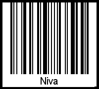 Der Voname Niva als Barcode und QR-Code