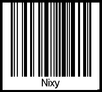 Nixy als Barcode und QR-Code