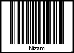 Interpretation von Nizam als Barcode