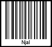 Barcode des Vornamen Njal