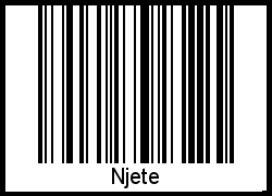 Njete als Barcode und QR-Code