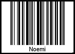 Barcode des Vornamen Noemi