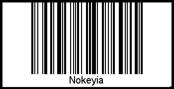 Der Voname Nokeyia als Barcode und QR-Code
